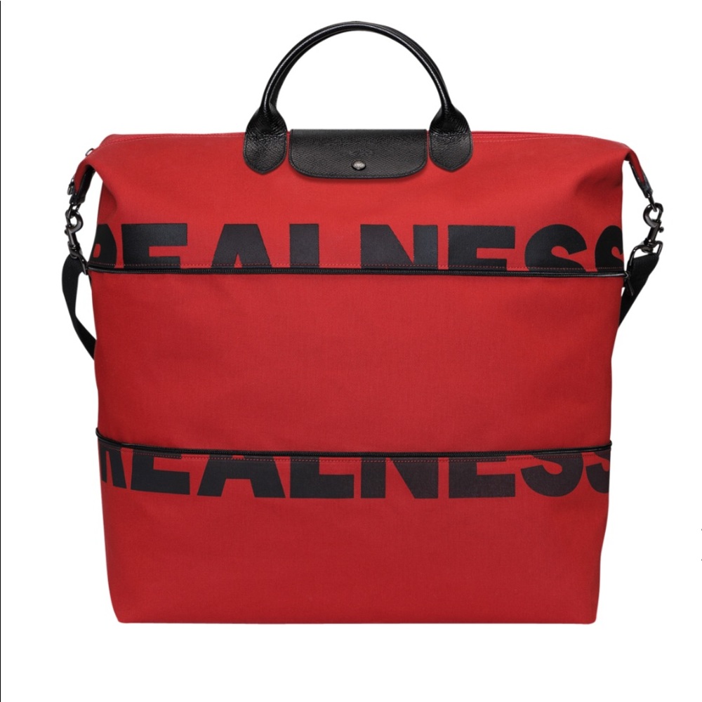 Longchamp Red Shayne Oliver limited edition tote